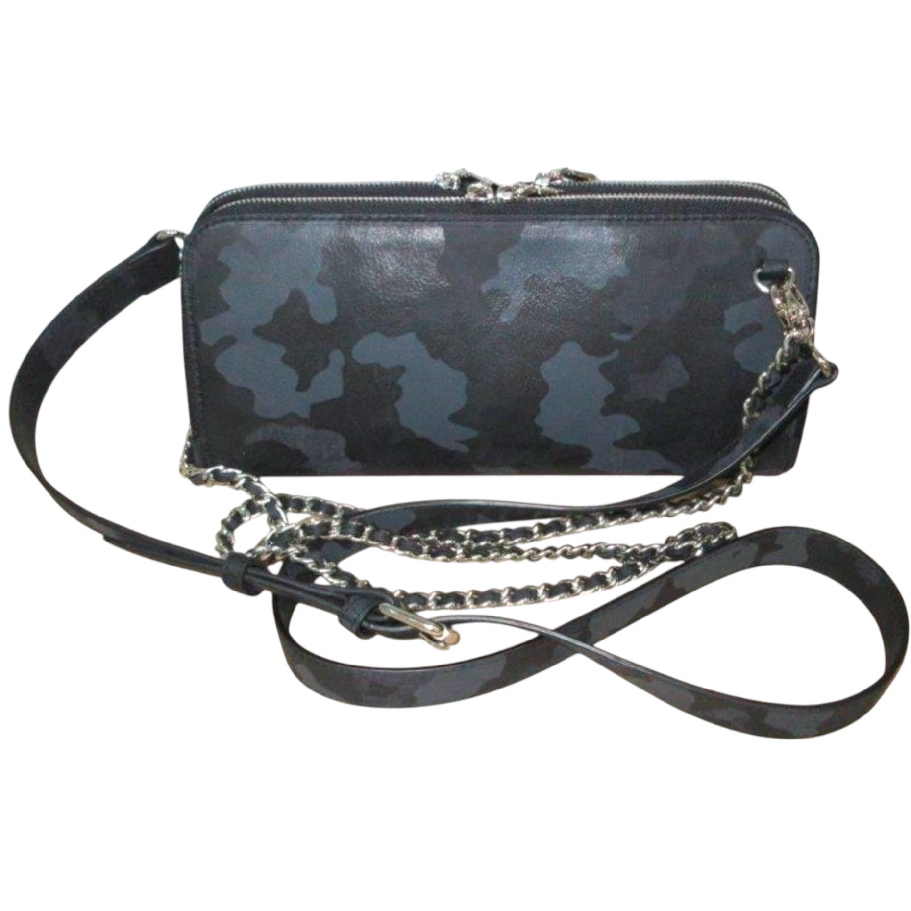 Zeloso Crossbody in Black Camo leather