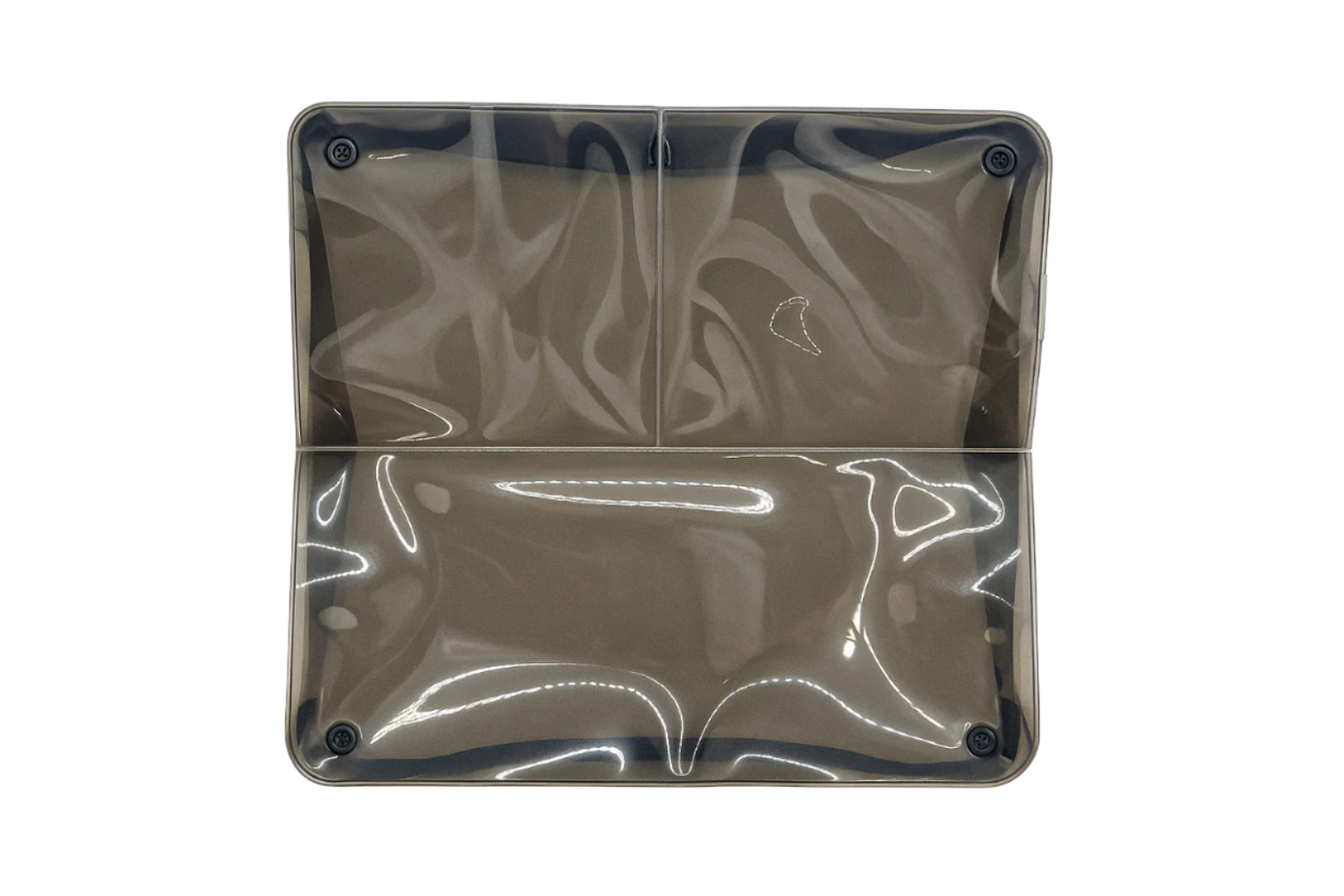 DivideNPac clear smoky quartz bag organizer with multiple compartments - stadium approved transparent bag